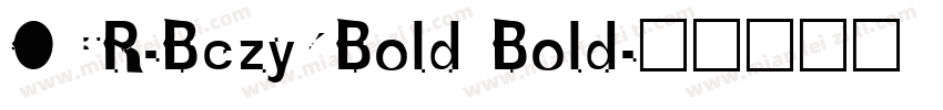 OCR-BczykBold Bold字体转换